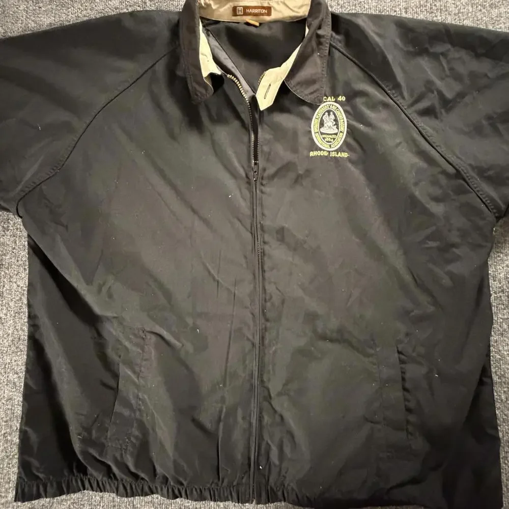 Harriton Men's Black Casual Jacket with Local‎ 40 Rhode Island 2XL
